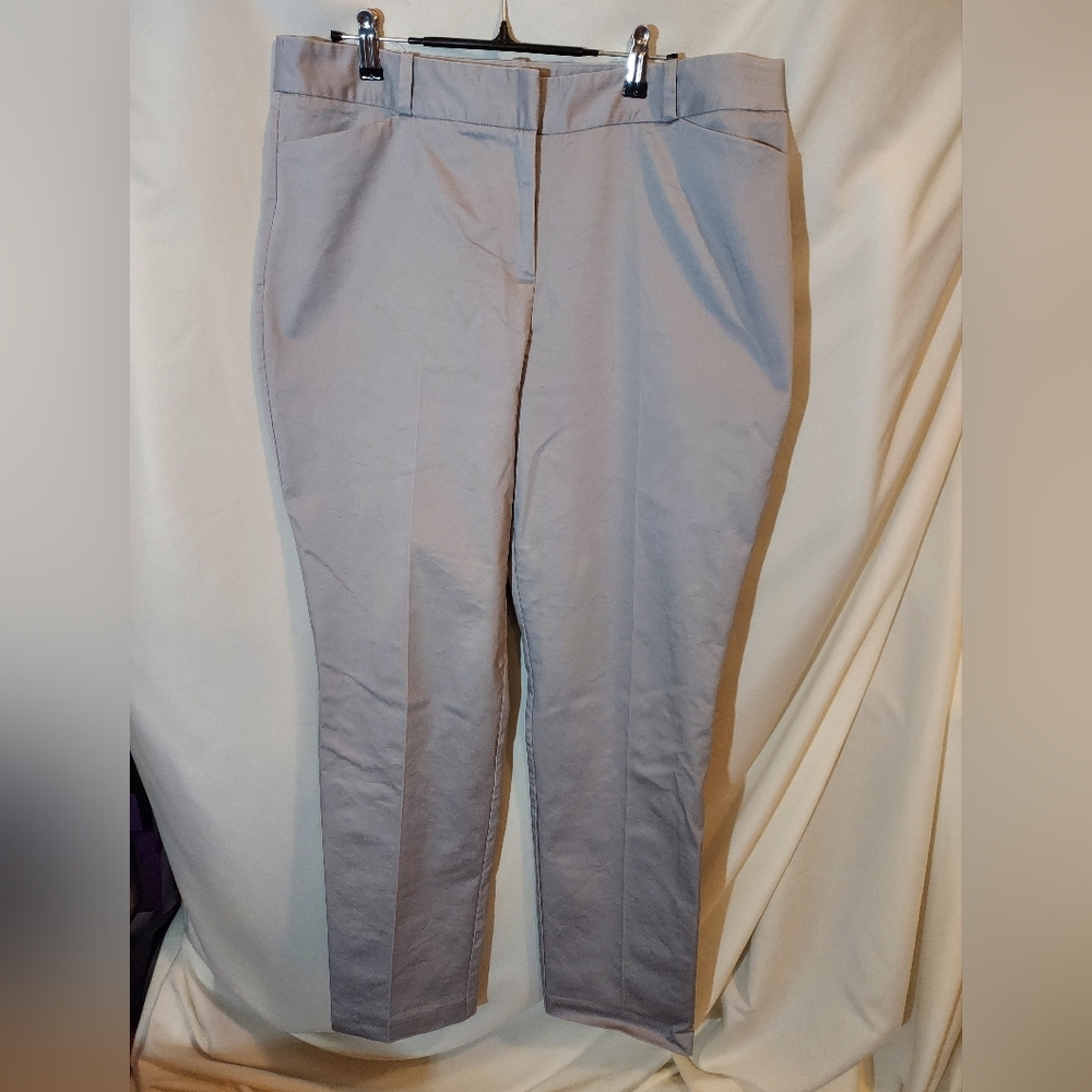 Liz Claiborne Light Grey Straight Leg Pants 12T